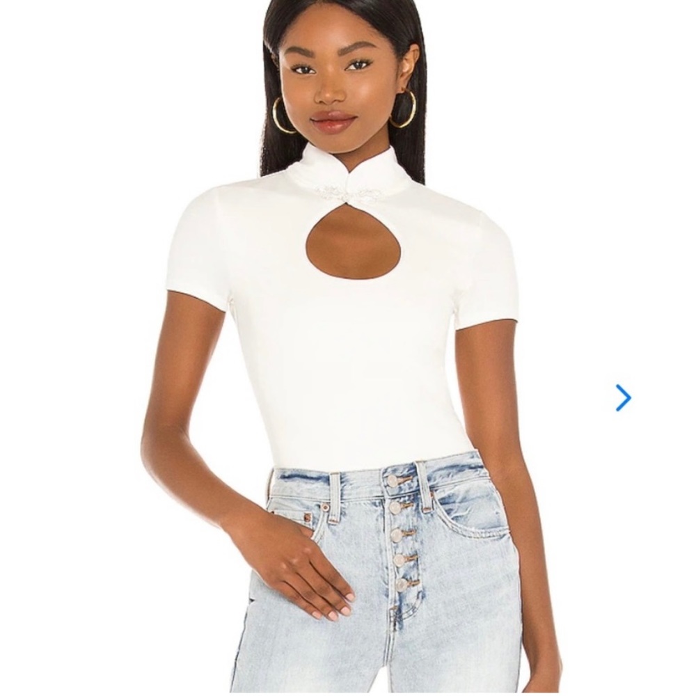 Lovers + Friends Chloe Bodysuit White Size M
